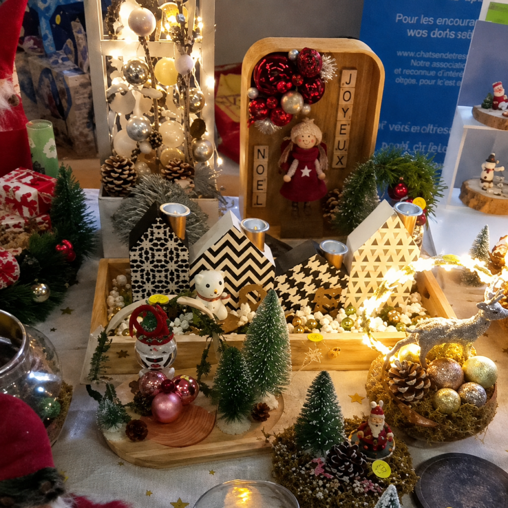 Objets décoratifs proposés sur le stand de l’association