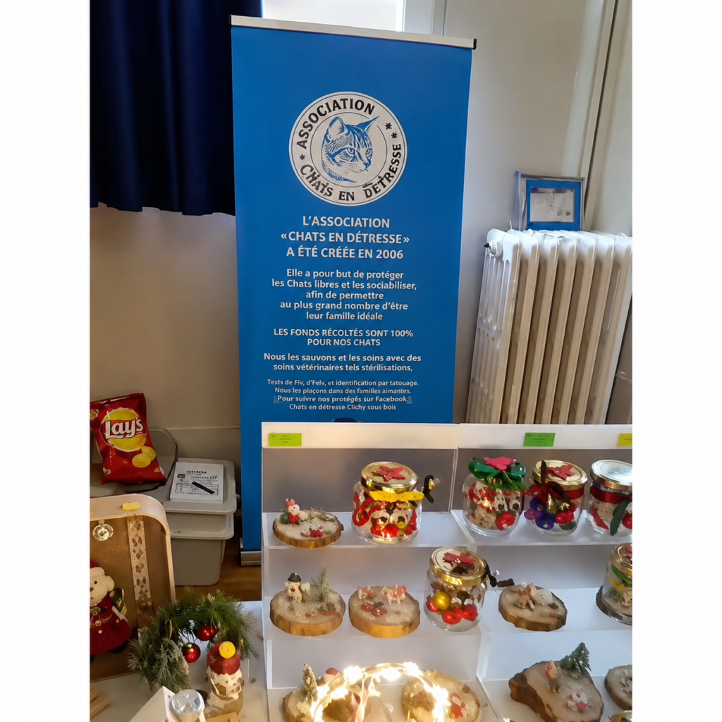 Stand de Chats en Détresse lors d’un événement solidaire